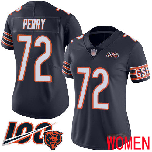 Chicago Bears Limited Navy Blue Women William Perry Home Jersey NFL Football #72 100th Season